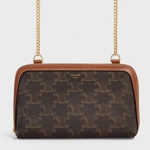 AUTHENTIC Celine Clutch With Chain